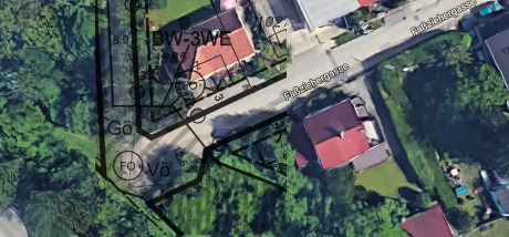 Fassziehergasse - Screenshot google maps und Bebauungsplan neu