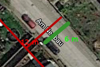 Straßenbreite Neubau - 6m oder 12 m - eigene Skizze in Google Maps